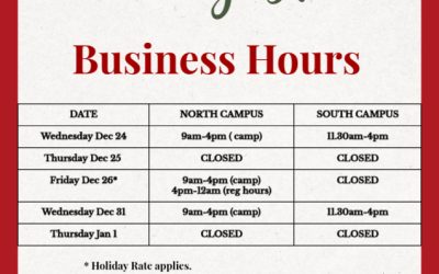 Tis The Season. Revised Business Hours